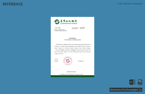 Vorschau eines Referenzbeispiels der Taiwan Land Bank of Taiwan